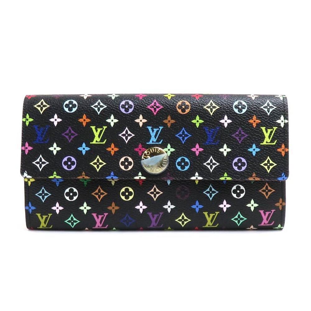 Louis Vuitton Monogram Multicolor Sarah Portefeuille Wallet Noir Black